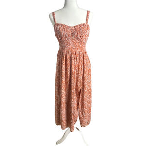 Abercrombie & Fitch Midi Dress Smocked Milkmaid, Sweetheart, Romantic Sz Small